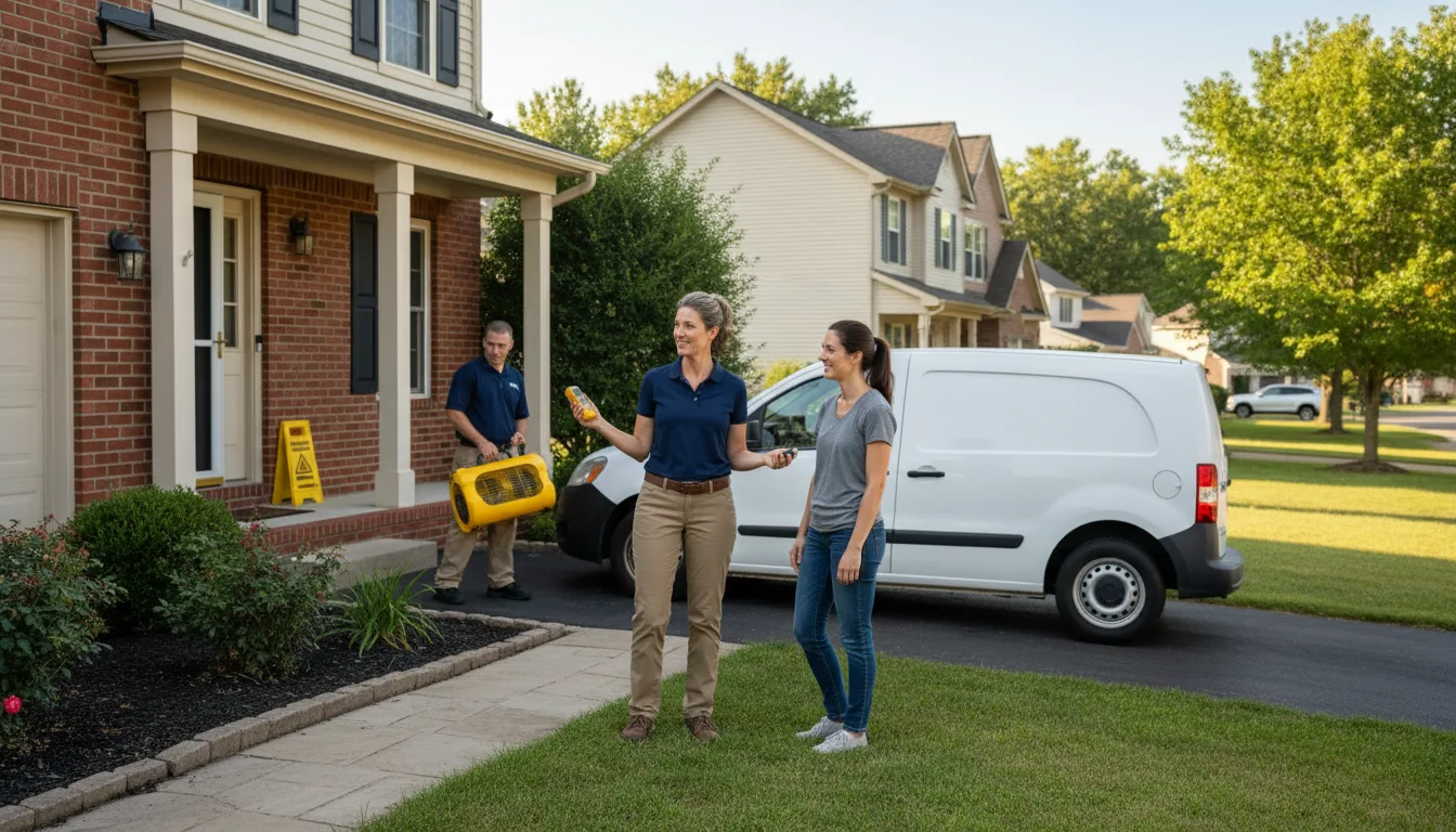 Residential water damage restoration in Tea, SD